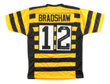 Terry Bradshaw Pittsburgh Signed Bumblebee Football Jersey SB XII-XIV MVP BAS