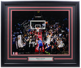 Trae Young Signed Framed Hawks 16x20 Basketball Game Winner Photo LE Panini