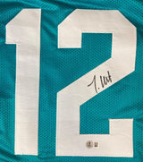 Travis Hunter Jacksonville Signed Teal Football Jersey BAS