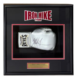 Mike Tyson Signed Silver Right Hand Cleto Reyes Boxing Glove Shadowbox JSA Holo