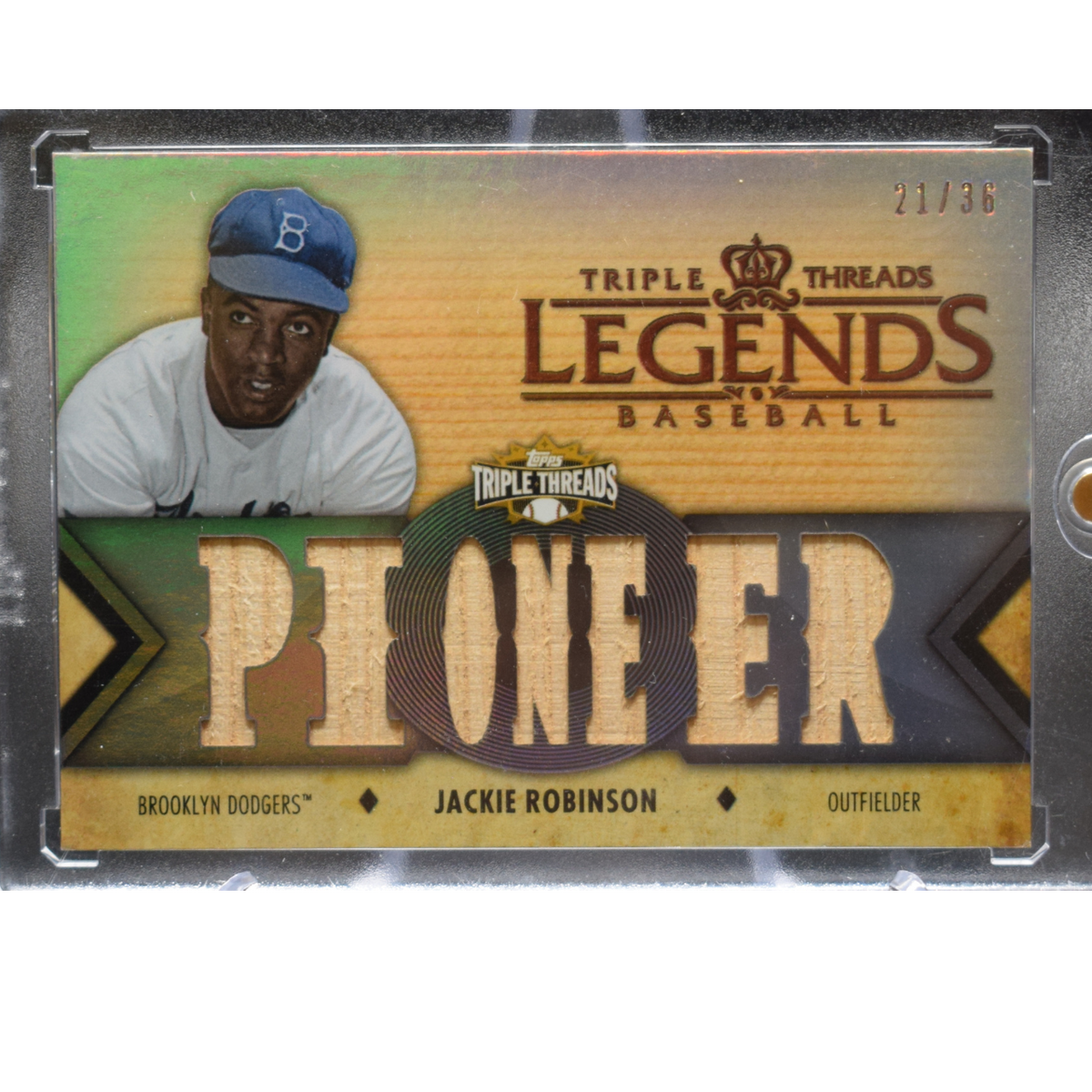 2012 Topps Triple Threads Baseball - Jackie Robinson Ttrl-13 - Legends Mem 21/36