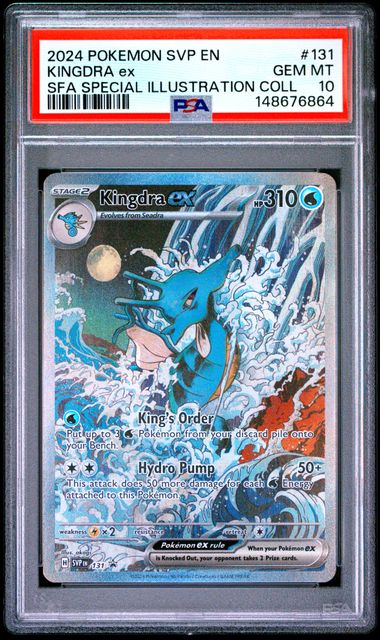 Kingdra Ex Pokémon Scarlet & Violet Black Star Promo #131 PSA 10