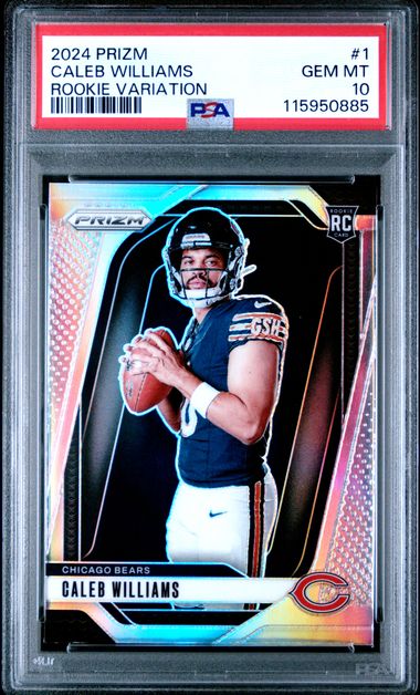 Caleb Williams 2024 Panini Prizm Rookie Variation Silver Rc PSA 10