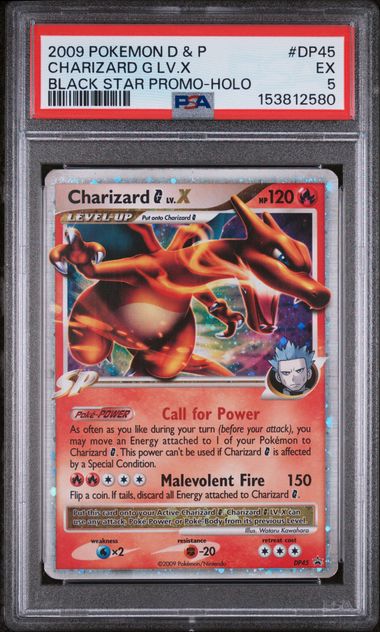 Charizard 2009 Pokemon Diamond & Pearl Black Star Promo #Dp45 PSA 5